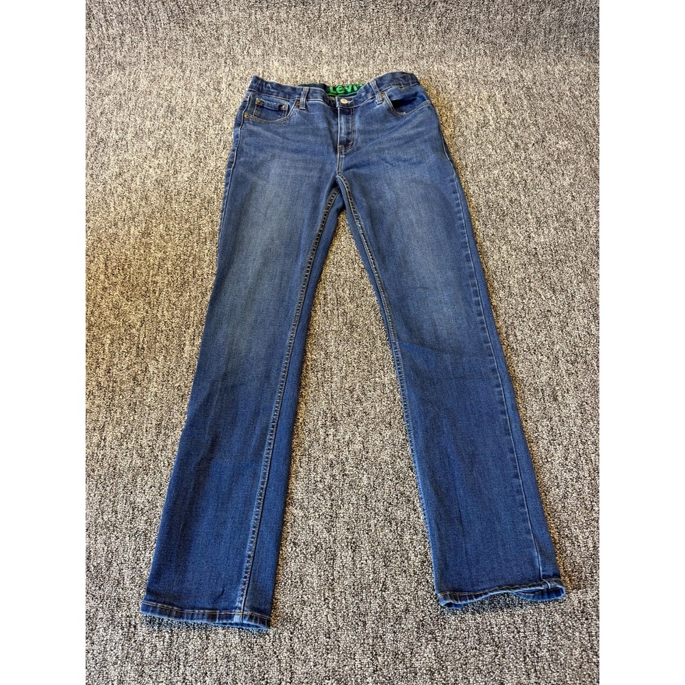 Levi's 511 Eco Performance Slim Jeans Boys 20 Blue Stretch Mid Rise Straight Leg